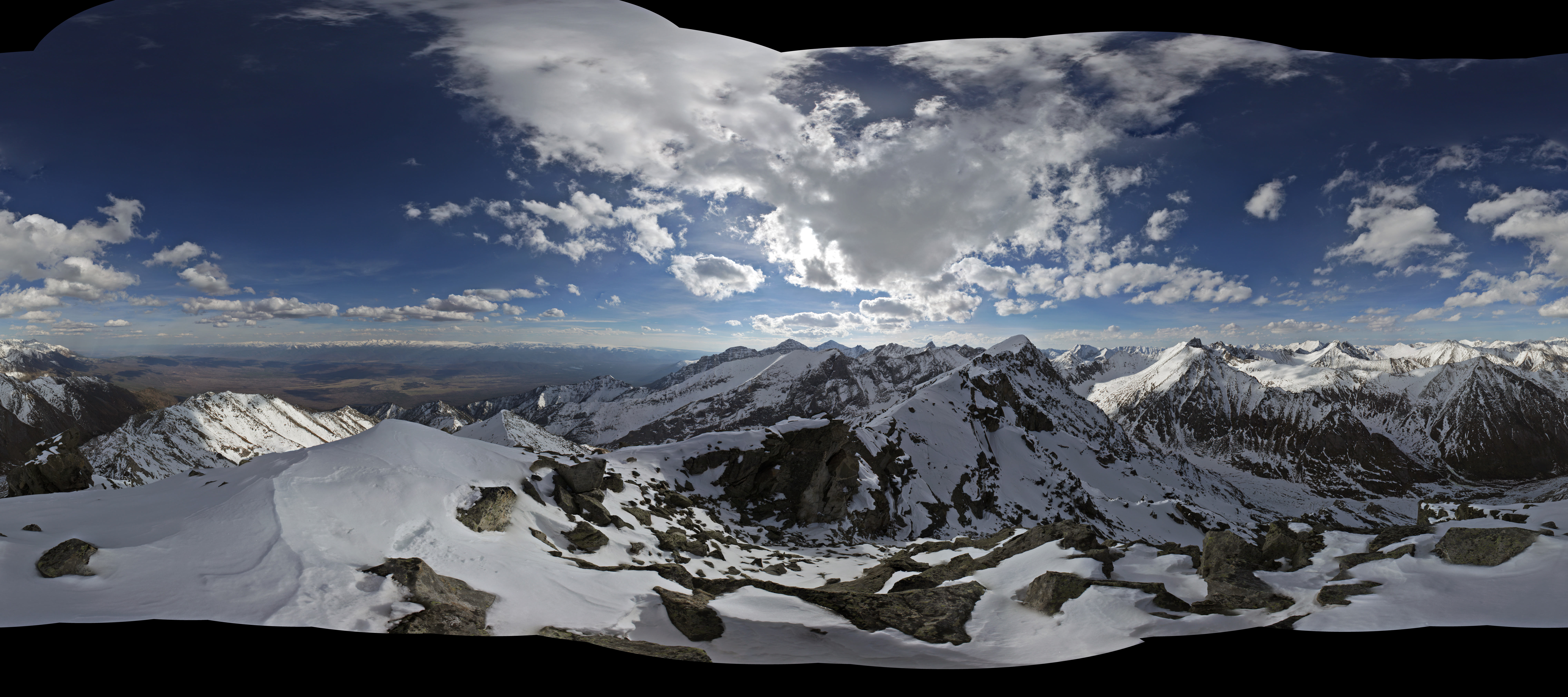 Круговая панорама с вершины 2939,4 м