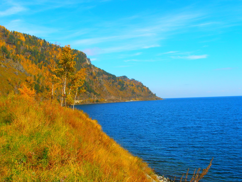 Фото байкала осень