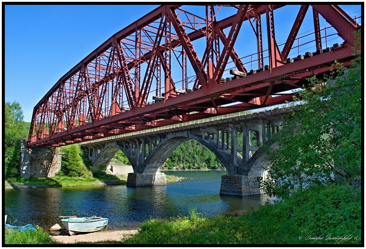 Железобетонный виадук и железный мост через р. Большая Половинная 109 км (2)